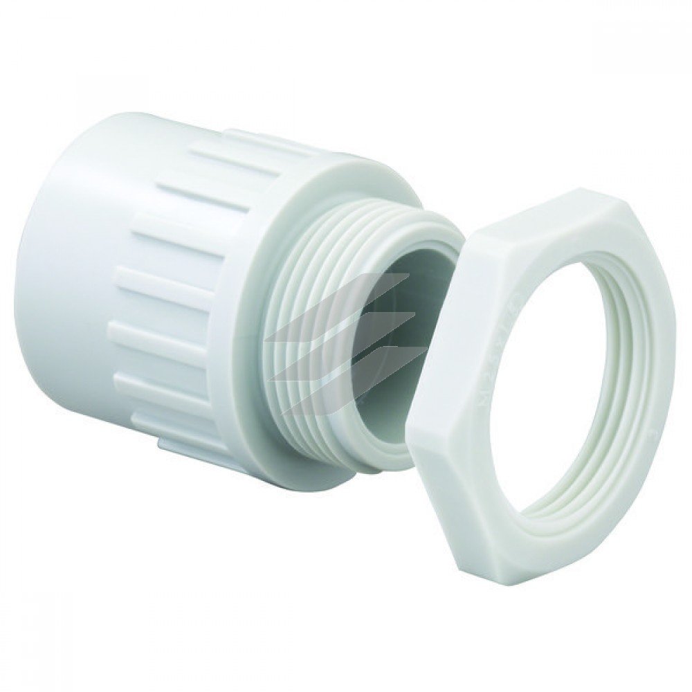 Трубний штуцер RST M25 з гайкою для прийому гладких труб діаметром 25, полістирол, Spelsberg